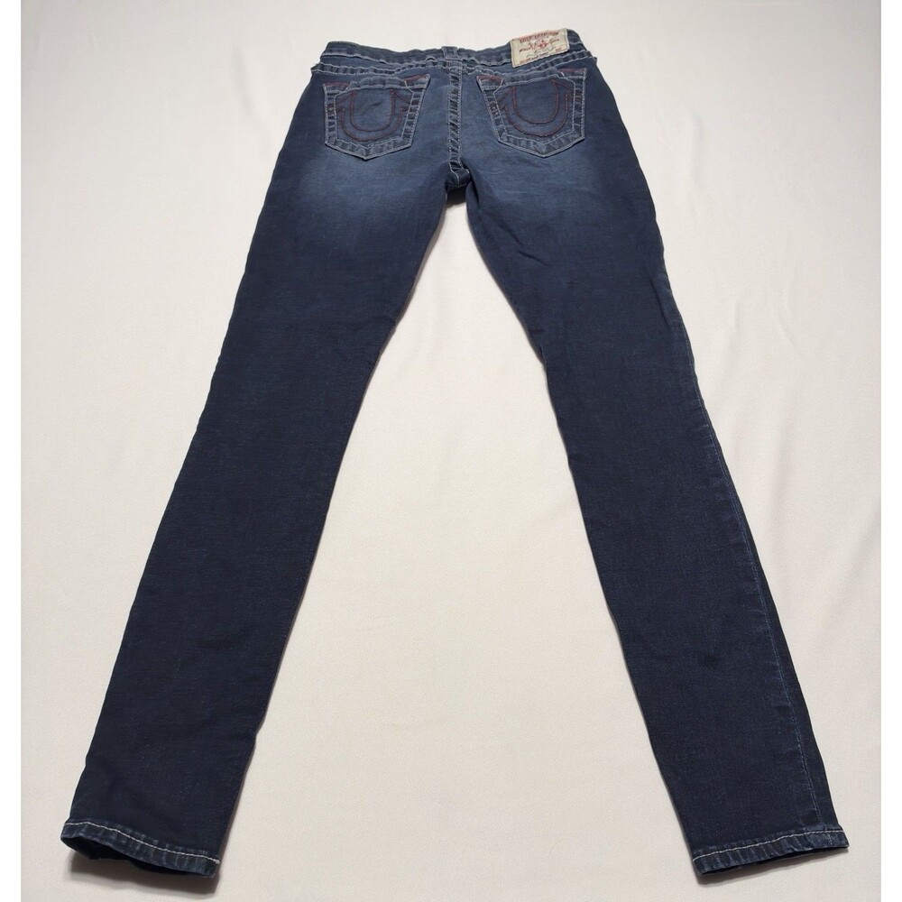 True Religion Jeans Super Skinny Stretch Womens Size 27 Dark Wash Denim